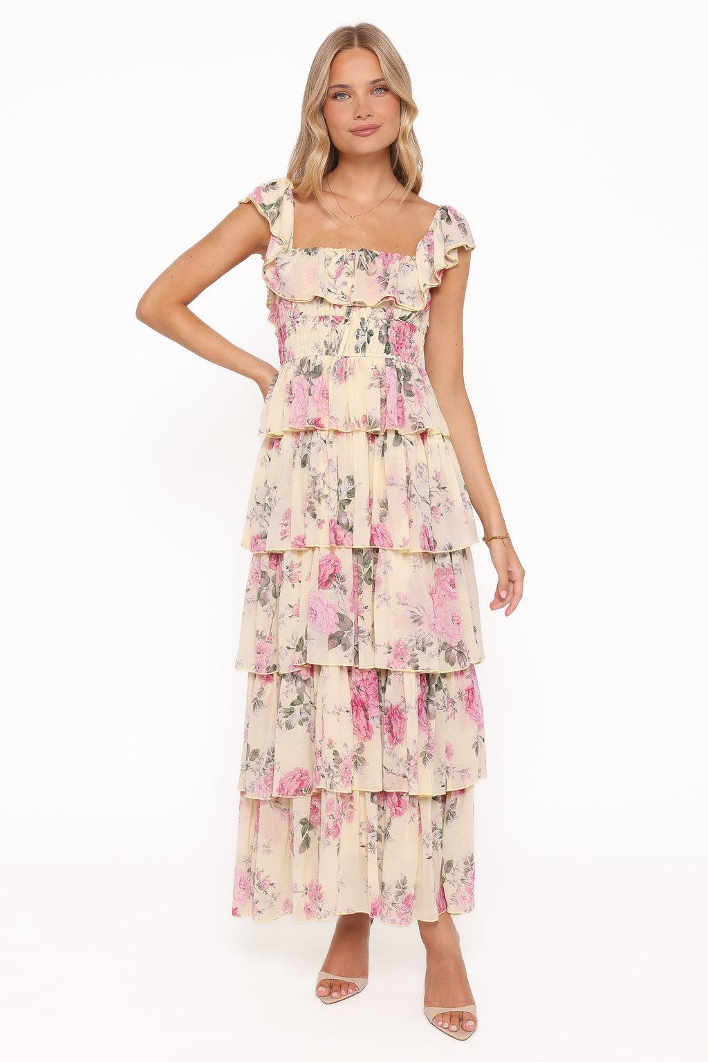 Belle Maxi Dress - Yellow Floral