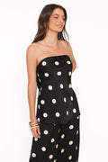 Belinda Strapless Top - Black/Cream